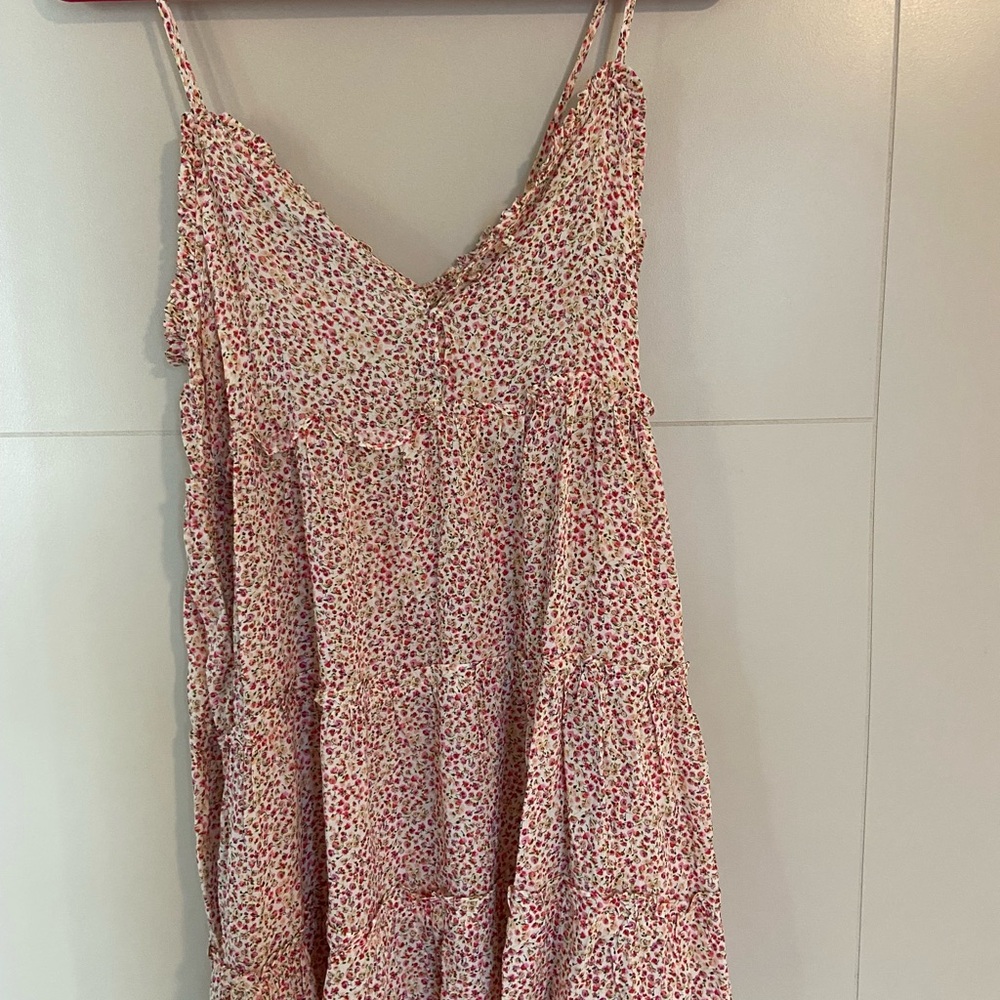 Zara Pink and Cream Floral Dress